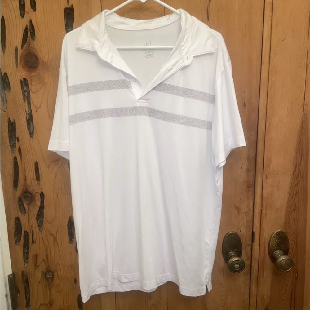 George Golf Polo Shirt Mens Size Extra Large XL 46-48 Blue Polyester Stretch